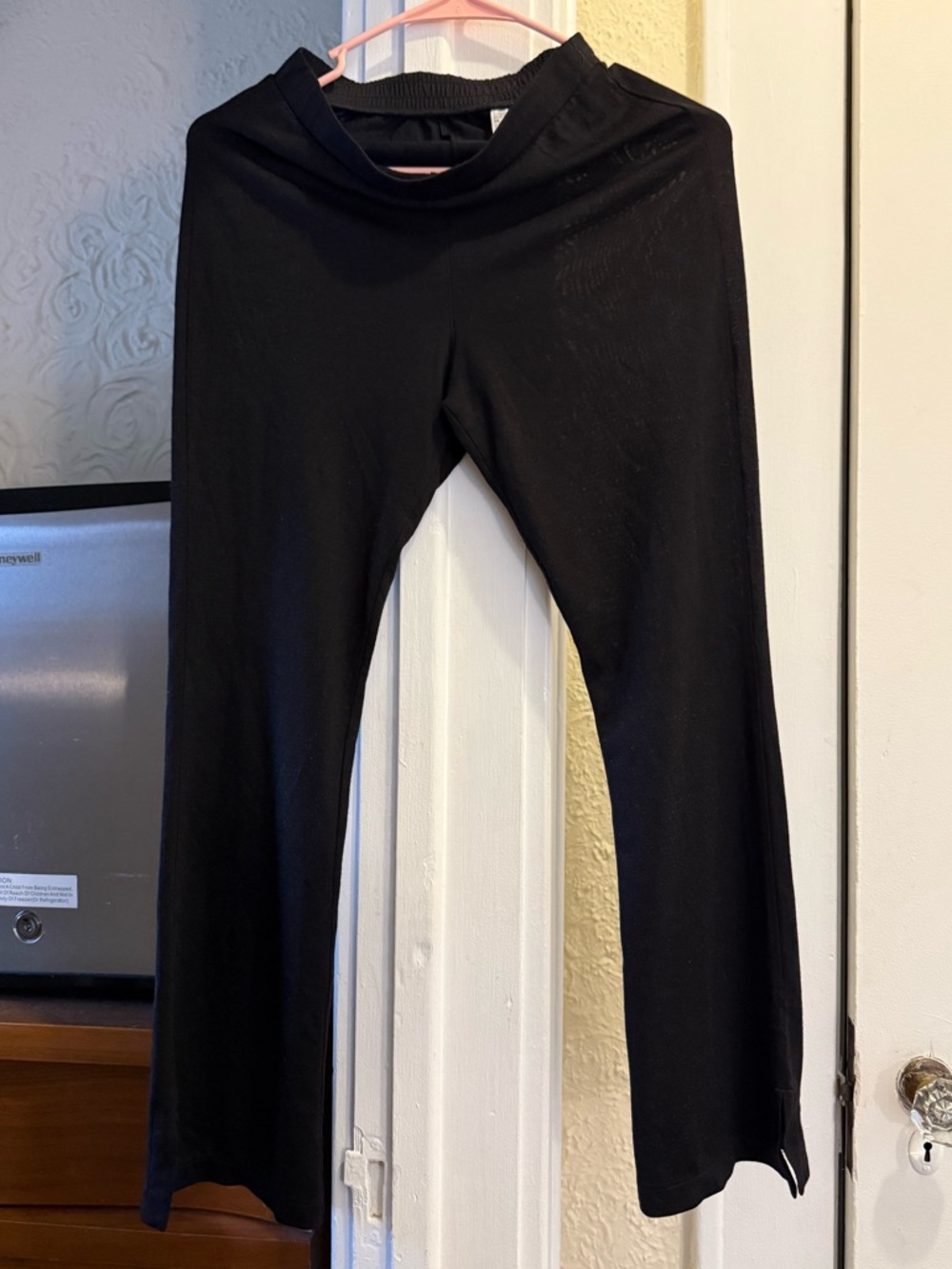 uniqlo mame kurogouchi black wool blend slit pants